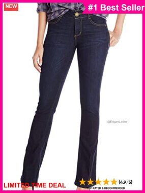 Women's Itty Bitty Boot Cut Jeans Super Stretch Slimming Casual Denim